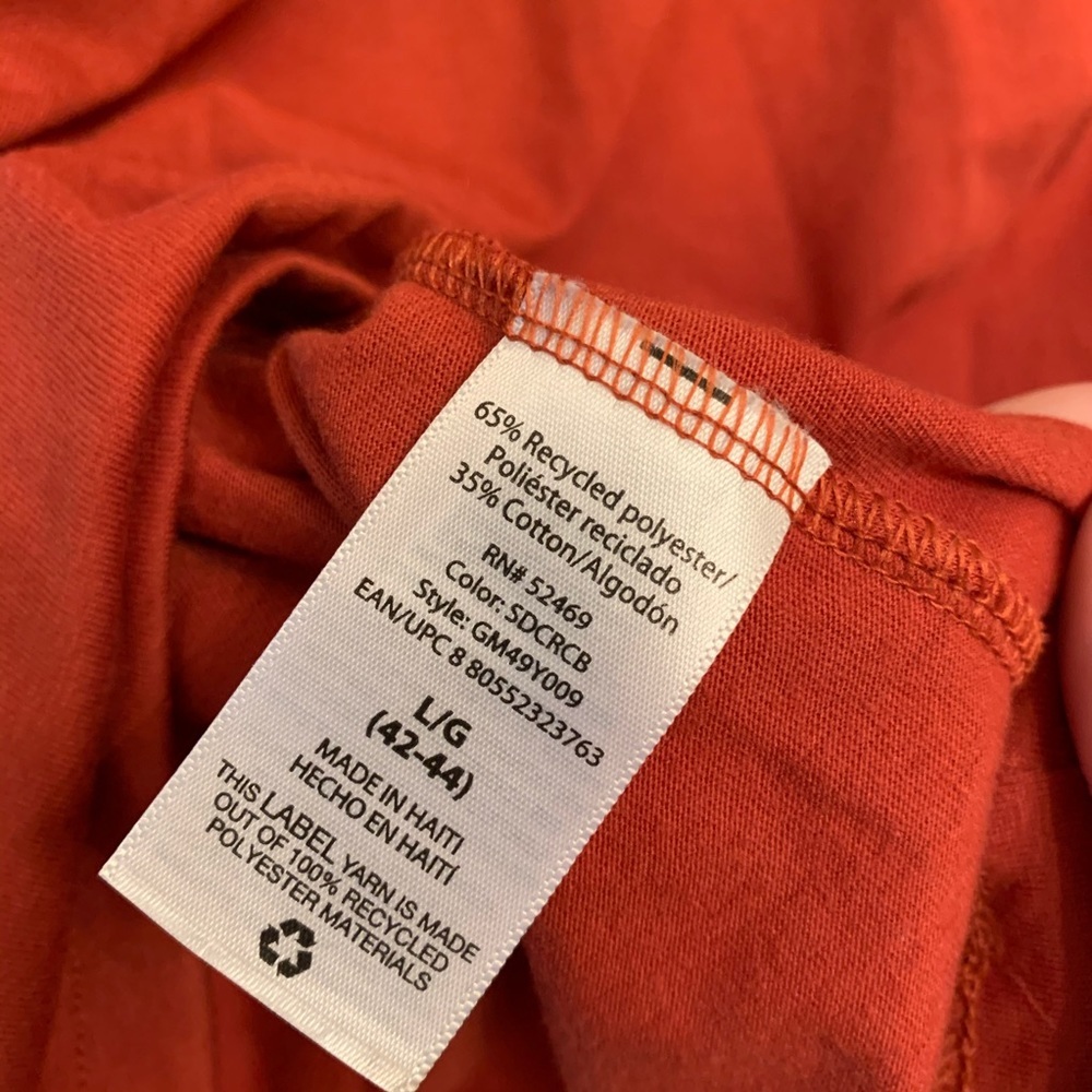 George Rustic Orange & Grey Raglan Tee L - Picture 4 of 4